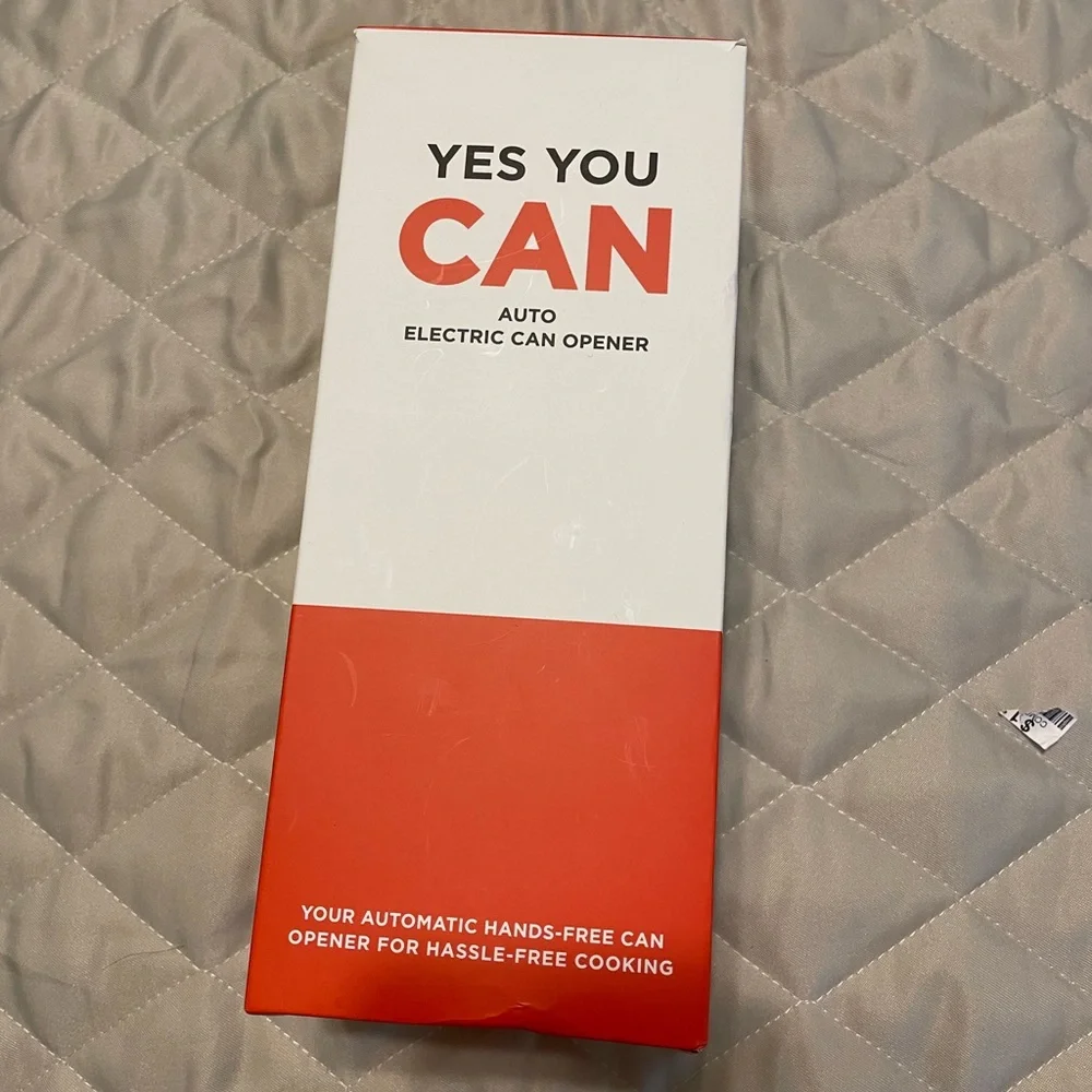 YES YOU CAN Auto Electric Can Opener - White & Red Packaging